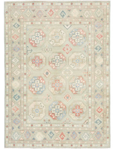 Tappeto Kazak Afghanistan 147x202 Verde Salvia
