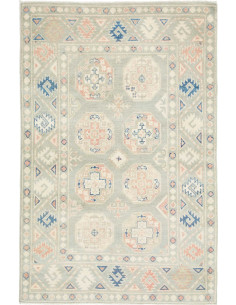 Tappeto Kazak Afghanistan 103x155 Verde Salvia