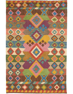 Hand Made Rug Kilim Afghanistan 126x192 Multico