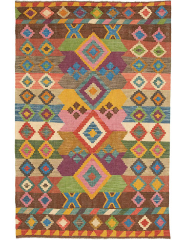 Hand Made Rug Kilim Afghanistan 126x192 Multico