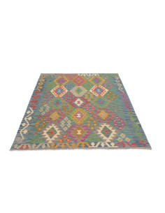 Hand Made Rug Kilim Afghanistan 127x173 Blue Gr 2