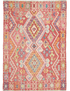 Hand Made Rug Kilim Afghanistan 131x186 Coral P