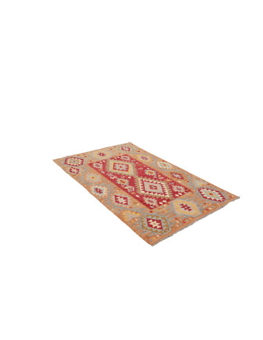 Hand Made Rug Kilim Afghanistan 120x183 Red Ora