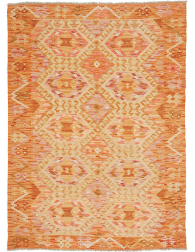 Hand Made Rug Kilim Afghanistan 131x180 Orange