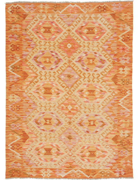 Hand Made Rug Kilim Afghanistan 131x180 Orange