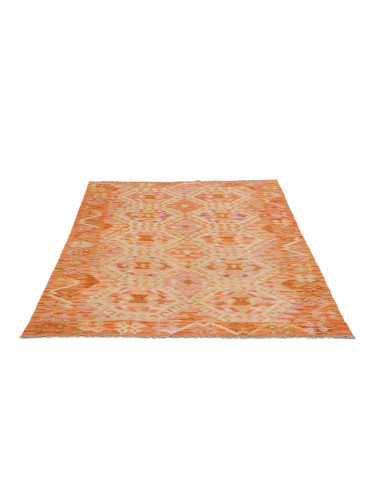 Hand Made Rug Kilim Afghanistan 131x180 Orange