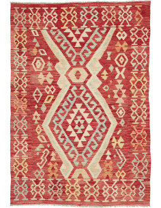 Hand Made Rug Kilim Afghanistan 128x186 Red Cre