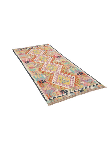 Hand Made Rug Kilim Afghanistan 92x200 Multicol