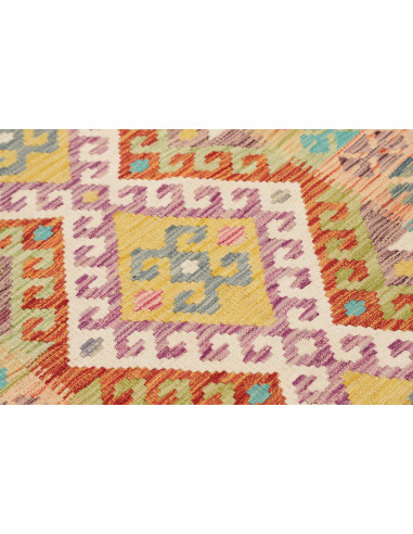 Hand Made Rug Kilim Afghanistan 92x200 Multicol