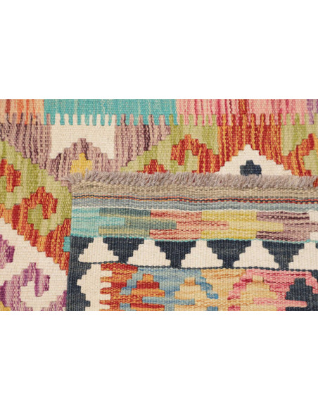 Hand Made Rug Kilim Afghanistan 92x200 Multicol