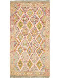 Hand Made Rug Kilim Afghanistan 105x199 Orange