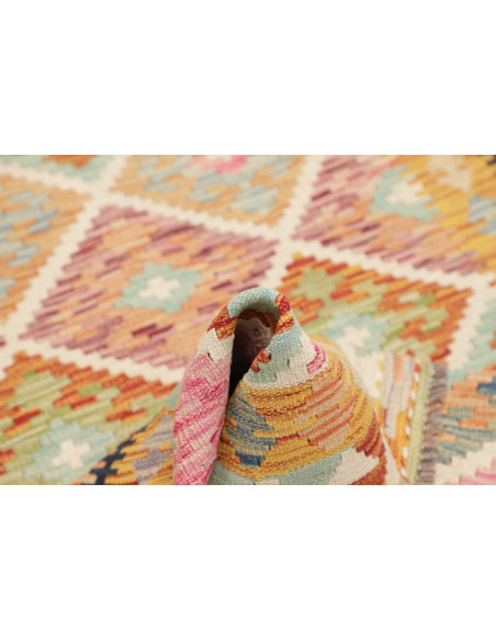 Hand Made Rug Kilim Afghanistan 105x200 Pink Bl