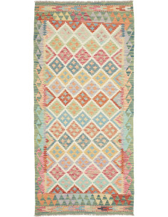 Hand Made Rug Kilim Afghanistan 102x216 Pastel