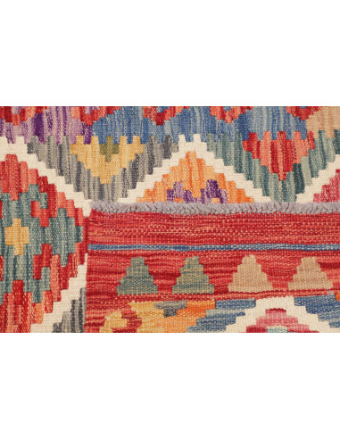 Hand Made Rug Kilim Afghanistan 78x242 Red Beig