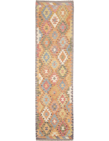 Hand Made Rug Kilim Afghanistan 82x299 Light Ye