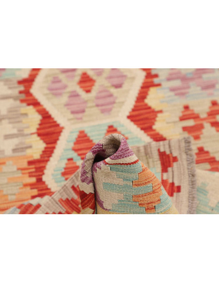 Hand Made Rug Kilim Afghanistan 79x290 Terracot