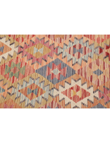 Hand Made Rug Kilim Afghanistan 87x274 Peach Bl