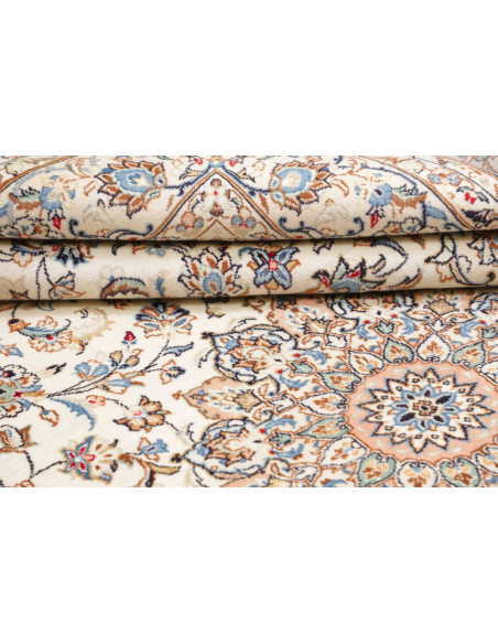 Hand Made Rug Kashan Persia 195x324 Ivory Blue
