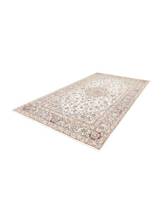 Hand Made Rug Kashan Persia 195x330 Cream Blue 2