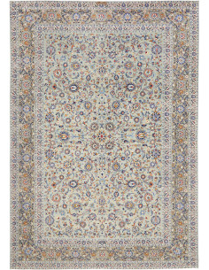 Hand Made Rug Kashan Persia 272x387 Light Aqua