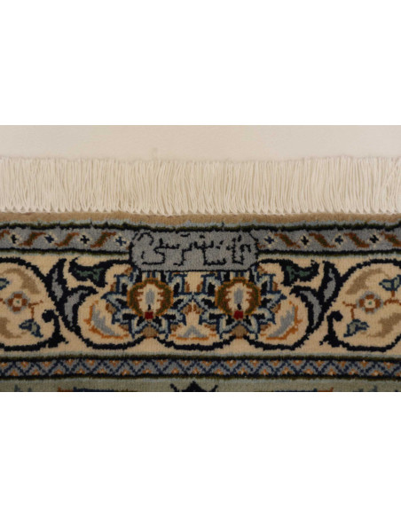 Hand Made Rug Kashan Persia 273x388 Cream Blue