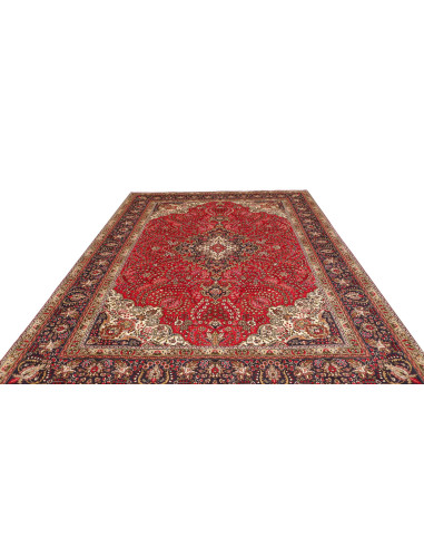 Tabriz 245x343 Cm Tabriz, Persia, Lana Cardata A Mano,