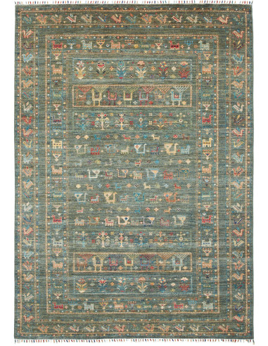 Tappeto Rubin Pakistan 168x238 Blu Petrolio Mul
