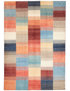 Rug Mosaic Pakistan 200x292 Blue Orange