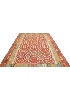 Kilim 206x305 Cm Kilim Afghanistan, Hand-carded Wool warp: 2
