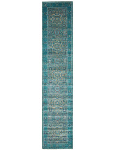 Tappeto Mamlouk Pakistan 82x396 Turchese Di Bei