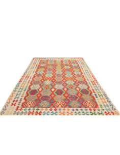 Kilim 209x301 Cm Kilim Afghanistan, Hand-carded Wool warp: 2