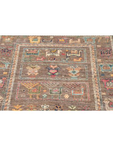 Rug Rubin Pakistan 80x294 Greige Taupe Teal Aqu
