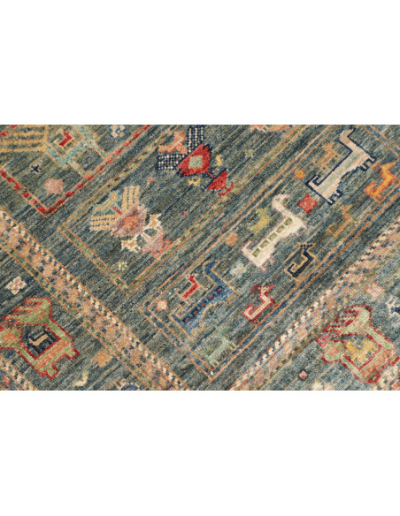 Rug Rubin Pakistan 79x300 Petrol Blue Emerald G