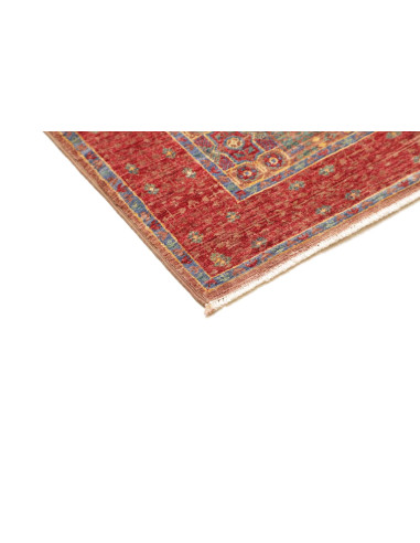 Rug Mamlouk Pakistan 81x300 Terracotta Red Aqua