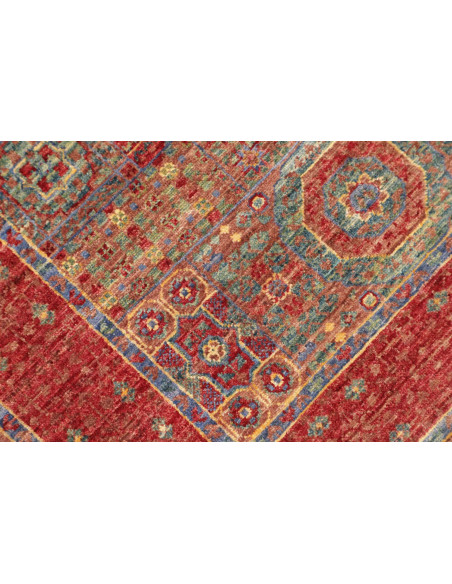 Rug Mamlouk Pakistan 81x300 Terracotta Red Aqua