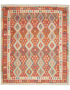 Rug Kilim Afghanistan 253x293 Red Orange Blue G