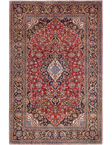 Kashan Fine 140x217 Cm Kashan Fine, Persia, Hand-carded Wool