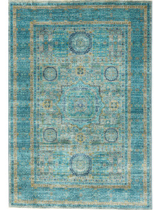 Rug Mamlouk Pakistan 125x182 Turquoise Gold Blu