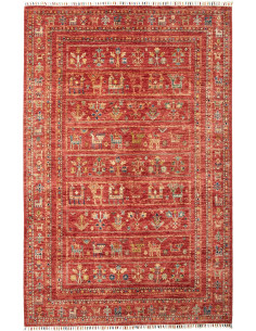 Rug Rubin Pakistan brown orange 142x216