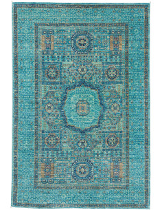 Tappeto Mamlouk Pakistan 103x150 Turchese Blu O