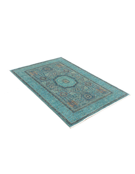 Rug Mamlouk Pakistan 103x150 Turquoise Blue Gol