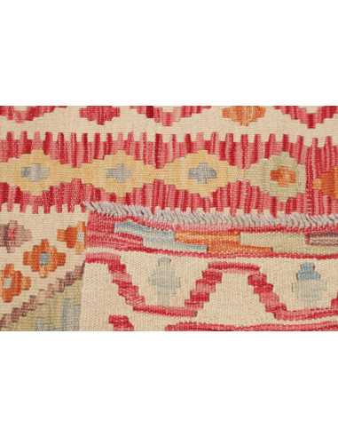 Tappeto Kilim Afghanistan 65x189 Crema Rosso Co