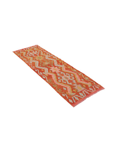 Rug Kilim Afghanistan 62x193 Orange Light Blue
