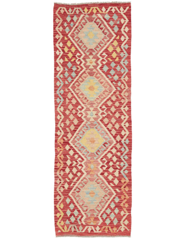 Tappeto Kilim Afghanistan 62x189 Rosso Mattone