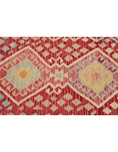 Tappeto Kilim Afghanistan 62x189 Rosso Mattone