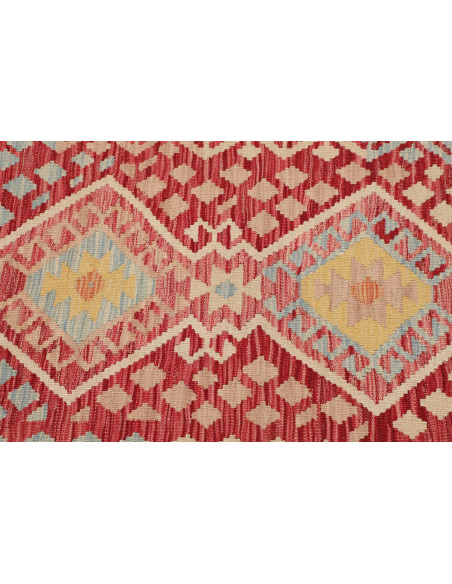 Tappeto Kilim Afghanistan 62x189 Rosso Mattone
