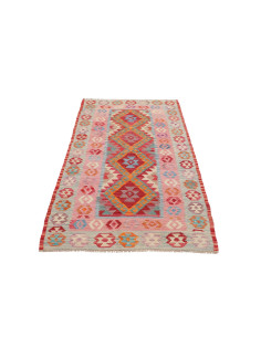 Tappeto Kilim Afghanistan 86x197 Rosa Chiaro Az 2