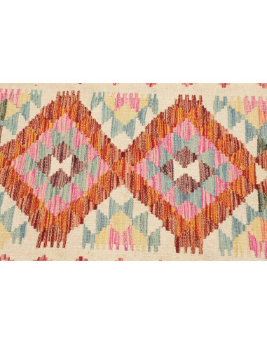 Tappeto Kilim Afghanistan 63x192 Terracotta Cre