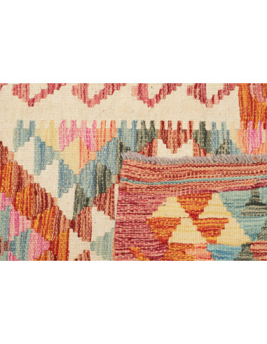 Tappeto Kilim Afghanistan 63x192 Terracotta Cre