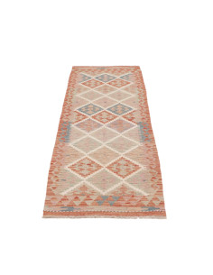 Tappeto Kilim Afghanistan 62x194 Terracotta Blu 2